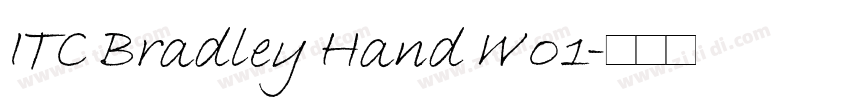 ITC Bradley Hand W01字体转换